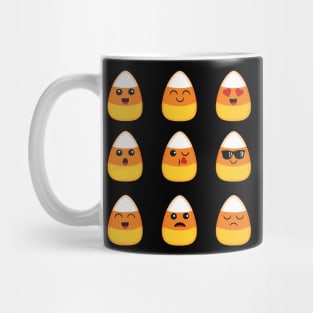 Candy Corn Face Emoticon Funny Halloween Gift Mug